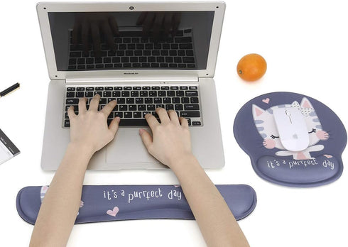 RICHEN Keyboard Wrist Rest and Mouse Pad with Wrist Support, Memory Foam Set for Computer/Laptop/Mac,Gaming and Office, Sturdy & Comfortable & Lig...