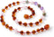Baltic Amber Necklace with Rose Quartz Amethyst Labradorite (12.6 inches, Cognac/Pink)...