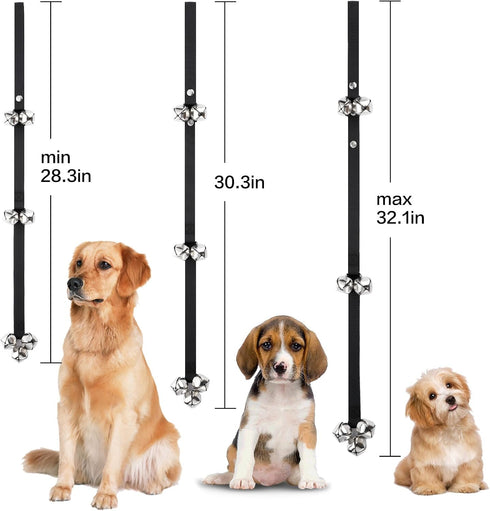 2 Pack Dog Doorbells, Dog Training Bells for Go Outside Potty Training Bell Communication Device, Adjustable Strap Door Bell, Dog Bells Puppy Trai...