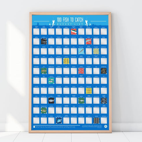 Gift Republic 100 Fish to Catch Bucket List Poster...