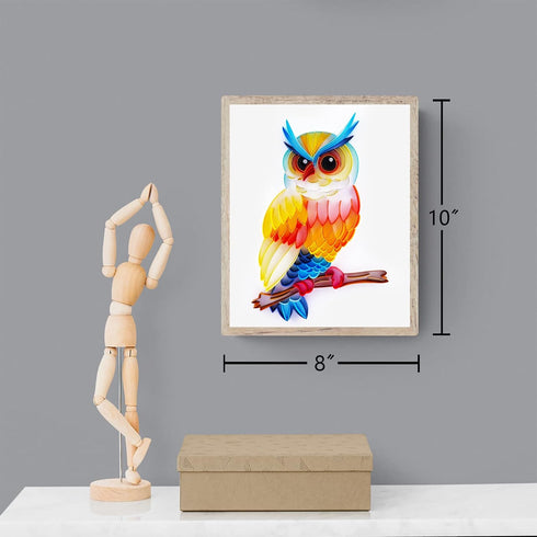 Uniquilling Quilling Paper Quilling Kit for Adults, 8 * 10-inch Witty Owl, Exquisite Handmade for Beginner DIY Craft Painting Kits Tools, Home Roo...