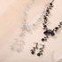 Rhinestone Wedding Set Floral Choker Necklace and Earrings Set Crystal Wedding Jewelry Set Bridal Jewelry Set for Women...