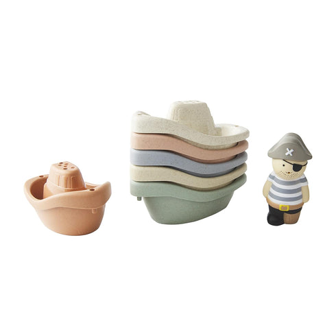 Mud Pie Children's Stacking Boat Set, Pirate...