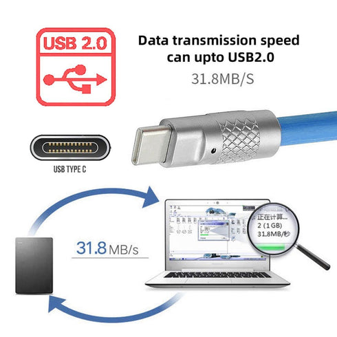 chenyang USB C to C Cable,USB 2.0 Type C Male to USB C Male Ultra Soft 120W Power Fast Charge Data Transfer Extension Cable with Charging Indicato...