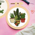 FREEBLOSS 4 Set 3.7'' Small Embroidery Kit with Cactus Patterns and Detailed Instructions, Embroidery Starter Kit for Beginners Cross Stitch Kits ...