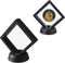 Set of 2 Challenge Coins Display Stand, 3D Floating Clear Case, Jewelry, Specimen, Military Medal Holder Frame...