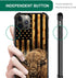 TnXee Case Compatible with iPhone 12 Case, Wood Grain American Flag Cow@Bison Pattern Design case for iPhone 12 Pro Cases for Mans Women, Shockpro...