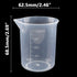 100ml/3.4oz Plastic Graduated Beaker (3 Pack), Transparent PP Measuring Cup Mixing Cup for Kitchen Lab...