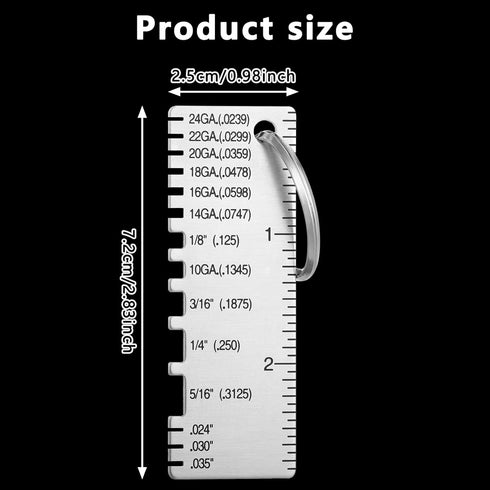 4 Pcs Double Sided Wire Metal Sheet Thickness Gauge Wire Measurement Tool Portable Metal Gauge Thickness Tool Double Sided Plated Size Inspection ...