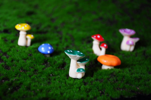 Mashrooms, 6 in one Set, Gardon Decor, Miniature Ornaments Kit for DIY Fairy Garden, Mini Landscape, Fairy Garden Accessories (6)...