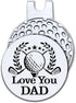 HafhueLove You Dad Golf Ball Marker with Magnetic Hat Clip, Funny Golf Accessories and Golf Gifts for Men Women Husband Wife, Birthday for Golfer ...