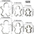 Gingerbread Man and Gingerbread Woman Shaped Cookie Cutters Set of 6 pcs, Stainless Steel Christmas Gingerbread Families Boys and Girls Fondant Cu...