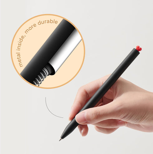 Kaco FIRST Gel Ink Pens, Pack of 2 Pieces Cute Stationery Heart Pen Set with Extra 4 Black Refills Quick Drying School Office Supplies Valentine's...