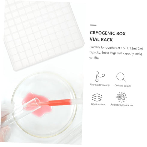 Box Microtube Storage Box Tube Freezer Translucent Tube Box Cryovial Box Cryovial Vial Rack Cryovial Storage Box Pp Transparent Cryogenic Tubes Bo...