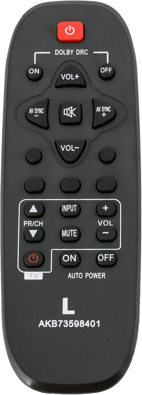 AKB73598401 Replaced Remote fit for LG Sound Bar Soundbar NB2020A NB2022A NB2030A AKB73598403 Sound Bar Audio System...