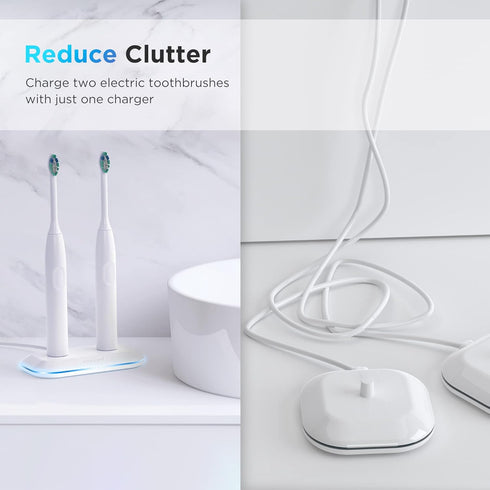 Galvanox Dual Toothbrush Charger for Philips Sonicare Electric Toothbrushes - Replacement for HX6100 Works with Protective Clean 4100, 6100, Kids ...