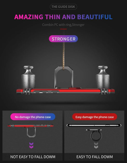 Military Grade Drop Impact for Samsung Galaxy A50 Case 360 Metal Rotating Ring Kickstand Holder Magnetic Car Mount Armor Heavy Duty Shockproof Cas...