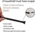 Plastic Scraper Multi-Purpose Scraper Non-Scratch Cleaning Tool Easy to Clean Small and Narrow Spaces and Gaps, Perfect to Remove Stickers, Labels...