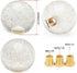 65mm Shifter Knob Silver Powder Universal Gear Shift knob Crystal Acrylic Ball for Manual Automatic Vehicles, with 3 Adapters...