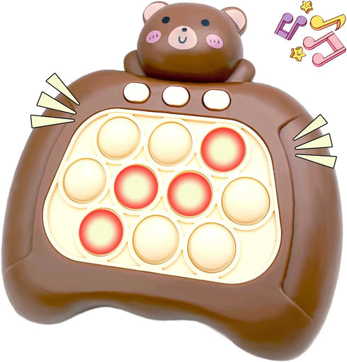 Handheld Fast Speed Pushing Game Pop The Target Interactive Educational Sensory Fidget Toy for Kids Adults Fun Gift for Children 3-12 (Bear)...