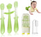 FOKiiBO Baby Silicone Toothbrush Set, Toothbrush + Tongue Brush + Toothbrush + Finger Toothbrush with Cup for Training Teething, 0-18M Infant Todd...