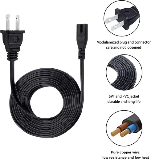 Power Cord Replacement for Echo Studio High-fidelity Smart Speaker,Klipsch SW-350 SW-450 Powered Subwoofer R10B SB3 SB-1 SB1BK Subwoofer Power Cor...
