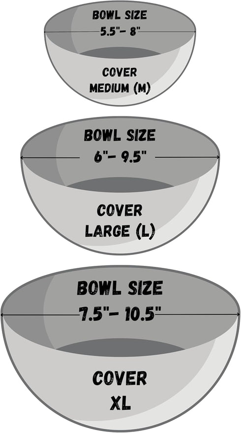 4 - Pack Linen Bowl Cover Reusable 100% Cotton ~ Elastic Stretch Machine Washable Organic Bowl Cover Lids for Food, Fruits, Leftover (Fits upto 5....