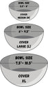 4 - Pack Linen Bowl Cover Reusable 100% Cotton ~ Elastic Stretch Machine Washable Organic Bowl Cover Lids for Food, Fruits, Leftover (Fits upto 5....