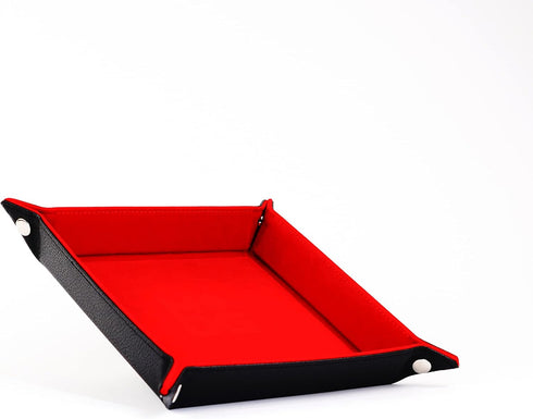 FanRoll by Metallic Dice Games Fold Up Velvet Dice Tray w/PU Leather Backing: Red, Role Playing Game Dice Accessories for Dungeons and Dragons...