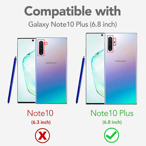 Case for Samsung Galaxy Note 10 Plus Case With Screen Protector, Full Body Protective Hybrid Dual layer Shockproof Acrylic Back Case Cover for Gal...