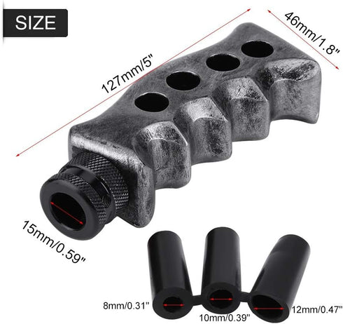 Gear Shift Knob, Universal Car Manual Stick Lever Handle Shifter Head Transmission Pistol Grip Gear Shifter Knob with 3 Adapters for Most Manual a...