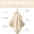 Loveys for Babies, 2 Pack Organic Cotton Muslin with Attachable Snap Closure - Loveys for Babies Newborn Baby Lovey Security Blankets for Babies B...