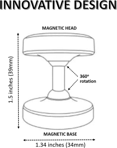 Gym Dual Magnetic Phone Mount & Holder. Attaches magnetically to Metal Surface.......