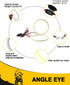 Qasim 1 Pair 90MM 66SMD COB LED for Angel Eyes Halo Ring DRL LED Fog Light Lamp with Cover White 12V 24V DC...