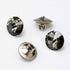 6-pcs 12mm Austria Crystal 1122 Rivoli Button with Shank, SW-1122BT (Black Diamond)...