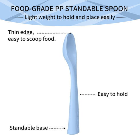 Mombella Silicone Suction Bowls for Baby 6 Months Up, Durable Baby Food Bowls and Spoons Feeding Set, reducing meal messes, Non-Slip Design, BPA-F...