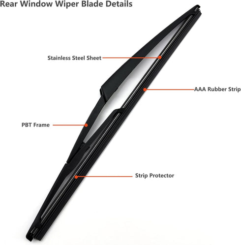 Replacement for Nissan Rogue 2008-2013 / Nissan Qashqai 2008-2013 / Nissan Juke 2011-2016 Rear Windshield Wiper Arm Wiper Blade, Rear Window Wiper...