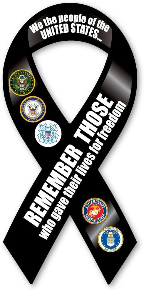 Remember Those Who Gave Their Lives Ribbon Magnet by Magnet America Is 8" x 3.875" Made for Vehicles and Refrigerators...