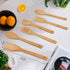 Bamboo Kitchen Utensils, 6 pcs Nonstick Spatula Tools with Handles, Heat Resistant Spatula Set, Non-stick Cooking Utensil, Premium Wooden Spoon Se...