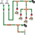 Drip Irrigation Fittings Barbed Cross Tee for 1/2" Irrigation Tubing(0.600" ID), 14 Pieces Barbed 4 Way Connectors, Drip Line 4 Way Couplings for ...