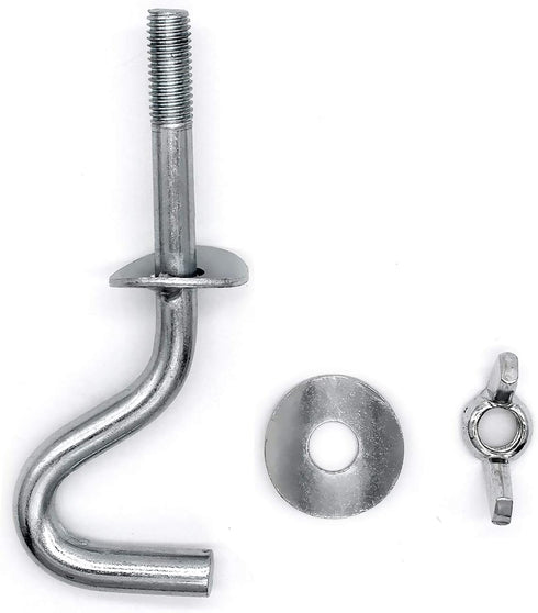 Zinc Heavy-Duty Replacement Hooks Holding Hammock Fit 3/8 Inch Dia. 1-1/4 to 2 Inch Long Hole on Hammock Stand - 2 Packs...