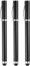 MECCANIXITY 3pcs Ballpoint Pen with Stylus Tip 2 in 1 Ink Pen & Fine Point Rubber Stylus Pens for All Capacitive Touch Screens Universal, Black...