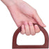 PH PandaHall 4pcs Wooden Bag Handle Replacement D Shape Purse Handles Handbag Purse Handle Purse Making Supplies for Handmade Beach Bag Crochet Ha...