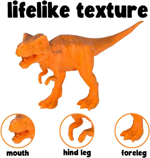 Kids Dinosaur Figures Toys, 7 Inch 12 Pack Jumbo Plastic Dinosaur Playset, STEM Educational Realistic Dinosaur Figurine for Boys Girls Toddlers...