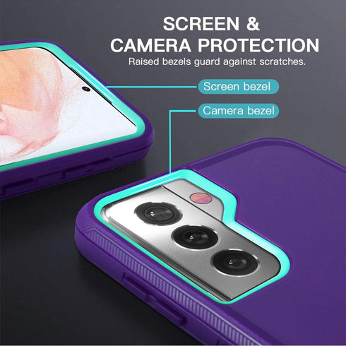 AICase for Galaxy S21 Plus Case with Screen Protector, Heavy Duty Drop Protection Full Body Rugged Shockproof/Dust Proof 3-Layer Military Grade To...