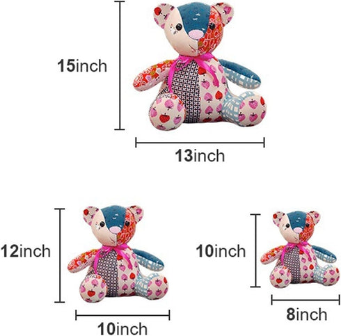 10Pcs Memory Bear Template Ruler Set, Acrylic Bear Template Set, Acrylic Quilting Template for Sewing Craft, Memory Bear Sewing Pattern Gifts for ...