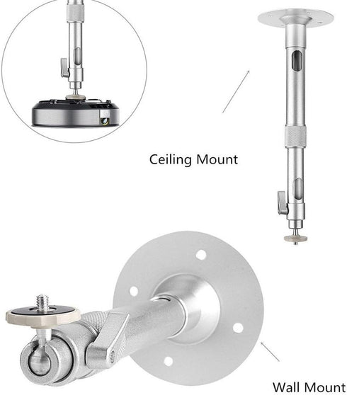 Projector Mount Bracket Wall Ceiling Mounting Hanger Holder with 23-40cm Extention for Mini Projector Camera......