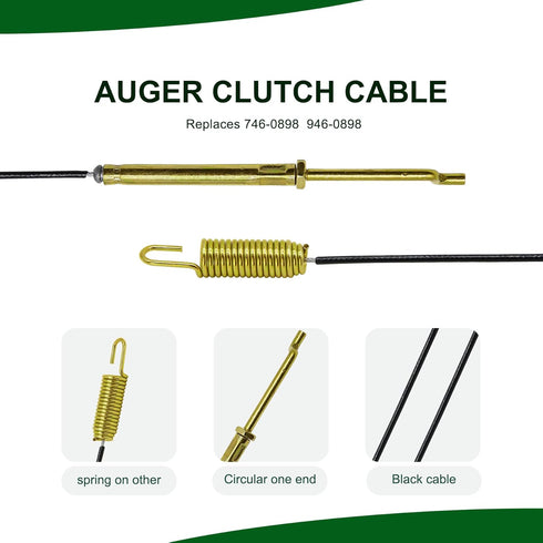 Mat 946-0898 Clutch Drive Cable Fits MTD Cub Cadet Craftsman Troy-Bilt Ryobi Yard Machines Bolens Yard Man Husky Snowblower Replace Cable 746-0898...