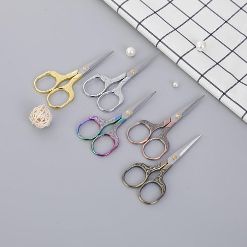 Mini Scissors Stainless Blade Metal Handle 2 Pack Office School Classroom Student Teacher Crafting Fabric Sewing Gift Wrapping All Purpose...
