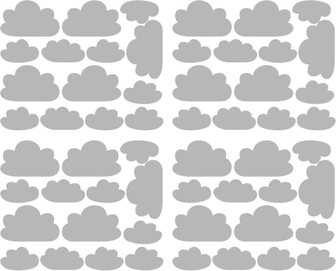 56 Pieces/Set Cloud Wall Decal Vinyl Sticker Nursery Kids Child Boys Girls Room Decor Nursery Baby Bedroom Decoration Home Stickers YMX03 (Grey)...